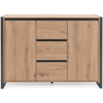 Buffets Calicosy  Buffet Industriel 2 portes 3 tiroirs L120 cm – Denver