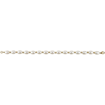Bracelets Brillaxis  Bracelet perles de culture olive et boules or