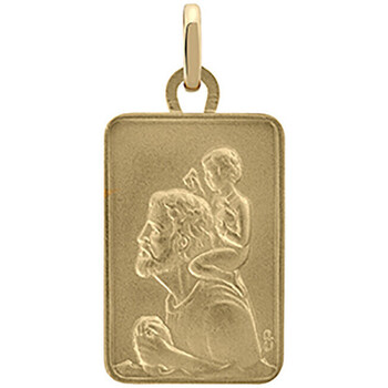 Pendentifs Brillaxis  Médaille Saint Christophe or jaune 18 carats