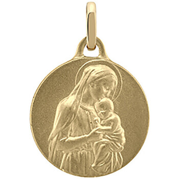 Pendentifs Brillaxis  Médaille vierge à l’enfant or jaune 18 carats