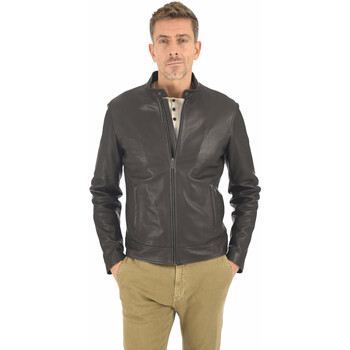 Blouson La Canadienne  Blouson chic agneau noir-044893