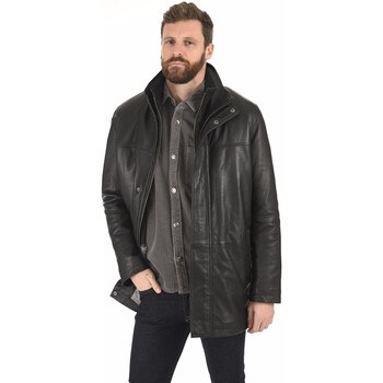 Blouson La Canadienne  Surveste confortable agneau noir-037324