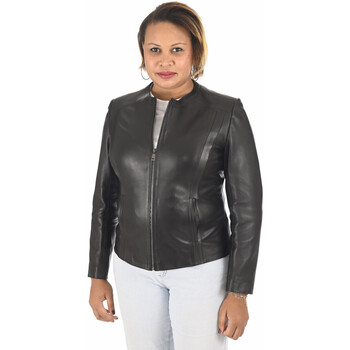 Blouson La Canadienne  Spencer agneau confort noir-044615