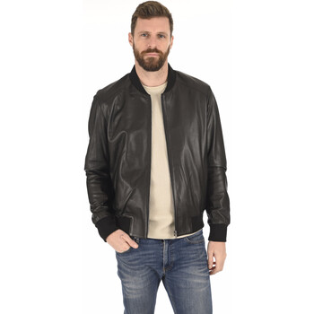 Blouson La Canadienne  Blouson cuir agneau noir-044204