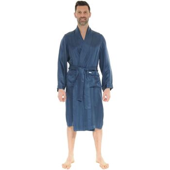 Pyjamas / Chemises de nuit Pilus  ROBE DE CHAMBRE BLEU SILK