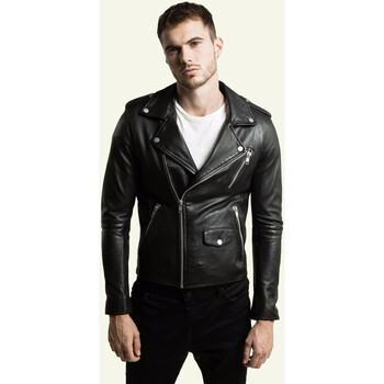 Blouson Serge Pariente  Blouson en cuir Rocky noir-040006