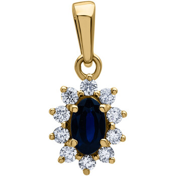 Pendentifs Brillaxis  Pendentif  marguerite or saphir diamants