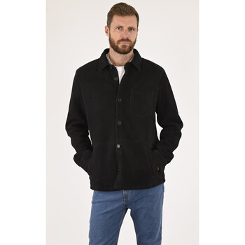 Veste La Canadienne  Surchemise agneau nubuck noir-046655