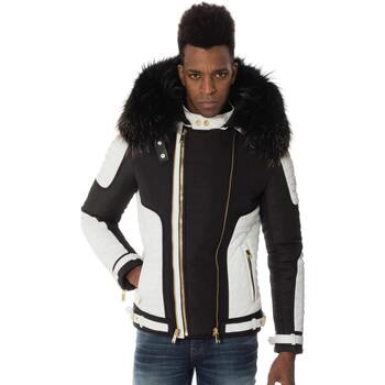 Doudounes Horspist  MARTINEZ NOIR BLANC ZIP GOLD COL OR