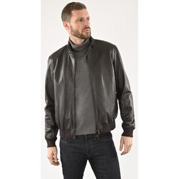 Blouson Serge Pariente  Blouson agneau Expo marron-046070