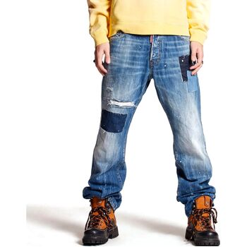 Jeans Dsquared  MEDIUM PATCH WASH ROADIE JEANS