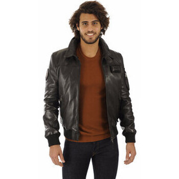 Blouson Patrouille De France  Blouson pilote cuir Rafal Black-038679