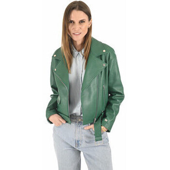 Blouson Soia & Kyo  Blouson Florence agneau vert-044508