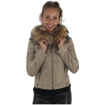 Blouson Giovanni  Blouson  Melodie en cuir ref_38137 Taupe
