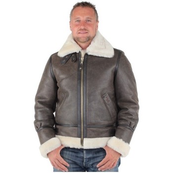 Blouson Schott  Bombardier  en mouton retourné Ref 25766 Marron