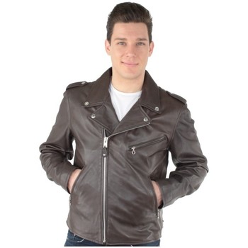 Blouson Schott  Blouson perfecto en cuir  Ref 32128 Marron