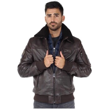 Blouson Patrouille De France  Blouson Redskins Rafal Ycon en cuir ref_42319 Marron