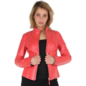 Blouson Akhesa  Veste en cuir  ref_43226 Fushia