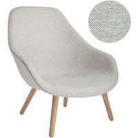 About A Lounge Chair High AAL 92 – Hallingdal 110- beige / gris clair – chêne savonné – Hay