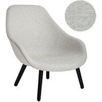 About A Lounge Chair High AAL 92 – Hallingdal 110- beige / gris clair – vernis à base d’eau noir – Hay