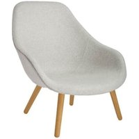 About A Lounge Chair High AAL 92 – vernis à base d’eau – Divina Melange 120 – gris clair – Hay