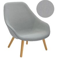 About A Lounge Chair High AAL 92 – vernis à base d’eau – Steelcut Trio 105 – gris clair/beige – Hay