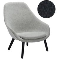 About A Lounge Chair High AAL 92 – vernis à base d’eau noir – Hallingdal 180 – noir moucheté – Hay