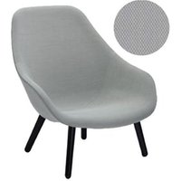 About A Lounge Chair High AAL 92 – vernis à base d’eau noir – Steelcut Trio 105 – gris clair/beige – Hay