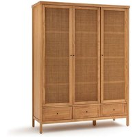 Armoire 3 portes pin massif et cannage, Gabin – La Redoute Interieurs