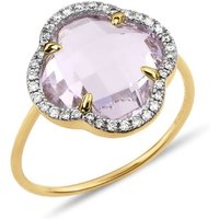 Bague victoria diamants amethyste rose + diamants or jaune – Morganne Bello