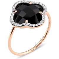 Bague victoria diamants onyx + diamants or rose – Morganne Bello