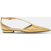 Ballerines plates Rocket T-Bar cuir laminé – Bottega Veneta