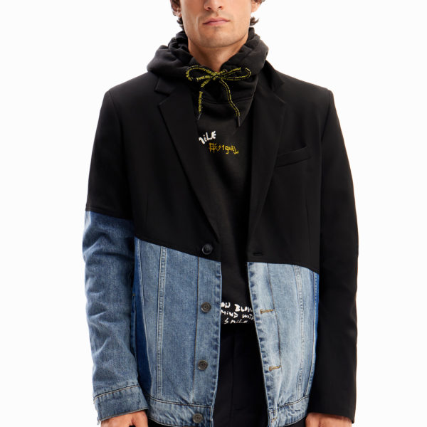 Blazer jean bi-matière Desigual