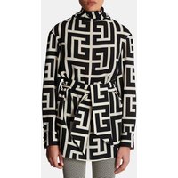 Blouse à ceinture imprimé monogramme - Balmain