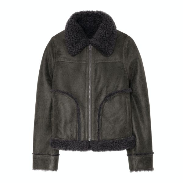 Blouson Kady Cuir Anthracite – Taille S – Femme – Zadig & Voltaire