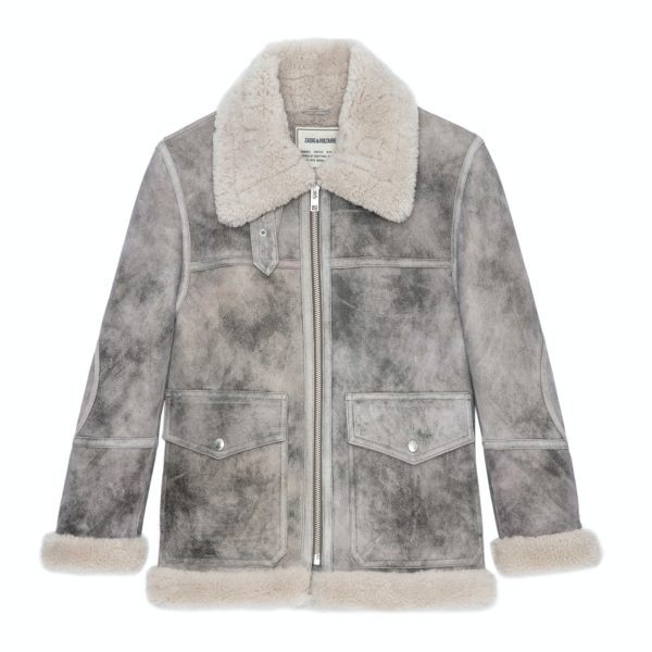 Blouson Kain Shearling Anthracite – Taille M – Femme – Zadig & Voltaire