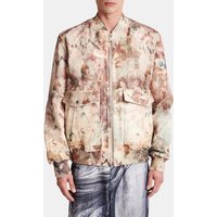 Blouson bomber en cuir imprimé Pastel – Balmain