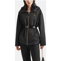 Blouson ceinturé matelassé capuche en Re-Nylon – Prada
