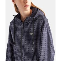 Blouson en nylon signature all-over capuche - Prada