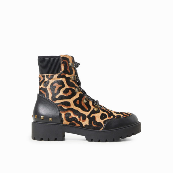 Botte en cuir animal print – Desigual