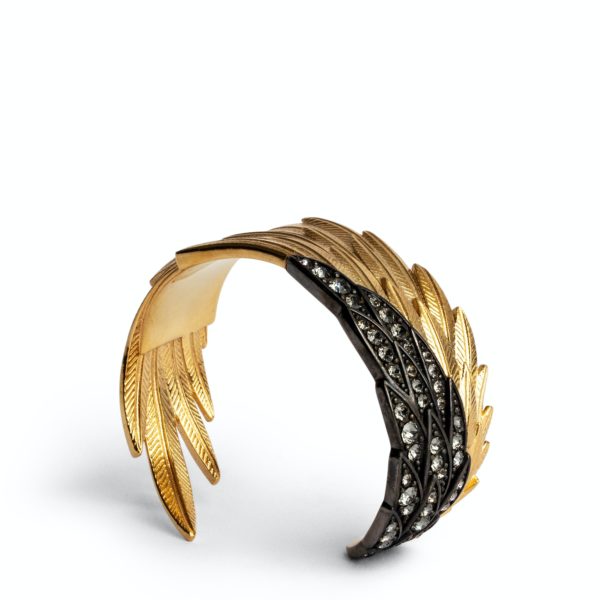 Bracelet Rock Feather Spread Your Wings Old Gold – Taille 2 – Femme – Zadig & Voltaire