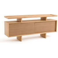 Buffet console chêne/cuir, Propono – AM.PM