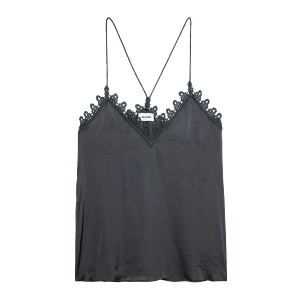 Caraco Chrisa Satin Anthracite – Taille L – Femme – Zadig & Voltaire