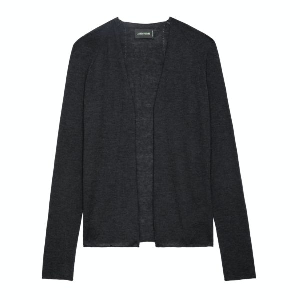 Cardigan Daffy Wings Cachemire Kaki Slate – Taille L – Femme – Zadig & Voltaire