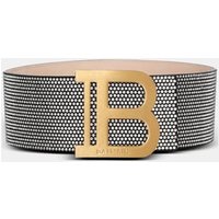 Ceinture B-Belt en suede et cristaux - Balmain