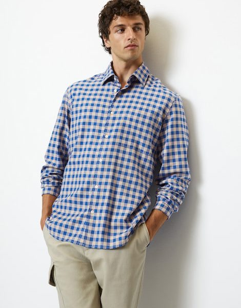 Chemise Regular Fit à manches longues et à carreaux – Marc O’Polo