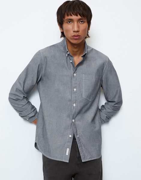 Chemise à manches longues Regular Fit en chambray de coton – Marc O’Polo