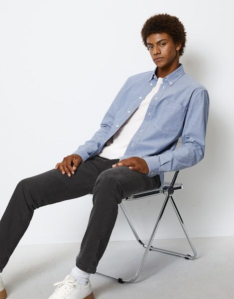 Chemise à manches longues Regular Fit en chambray de coton – Marc O’Polo