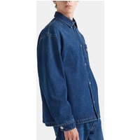 Chemise droite coton denim matelassé - Prada