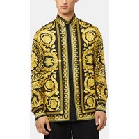 Chemise droite imprimée en soie – Versace